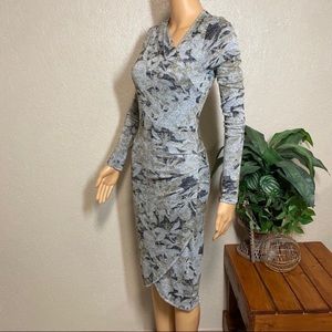 Aritzia Wilfred Free Klum Floral Fitted Wrap Dress